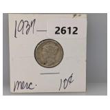 1937 90% Silv Mercury Dime