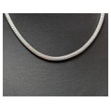 16" .925 Sterling Hollow Chain Necklace14.0g