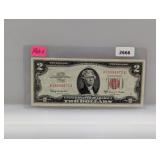 1963-A Red Seal $2 US Note