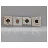 (4) Mixed Date Indian Head Cents