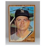1962 Topps Baseball BOB TURLEY HN 589 Corner