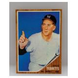 1962 Topps Baseball BIRDIE TEBBETTS HN 588
