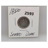 1856 90% Silv Seated Dime