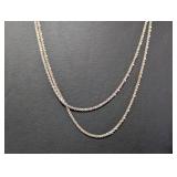 54" .925 Sterling Herringbone Necklace 21.6g