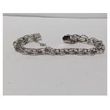 7.5" .925 Sterling Woven Chain Bracelet