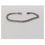 7" .925 Sterling Clear Stone Tennis Bracelet