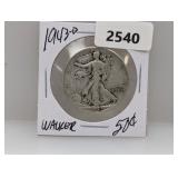 1943-D 90% Silv Walker Half $1 Dollar
