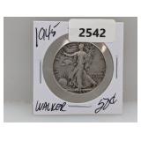 1945 90% Silv Walker Half $1 Dollar