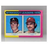 1975 Topps Mini LEADERS NOLAN RYAN/STEVE CARLTON