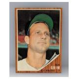 1962 Topps Baseball BOB GRIM HIGH NUMBER 564