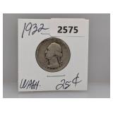 1932 90% Silv Wash Quarter