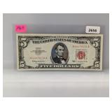 1963 Red Seal $5 US Note