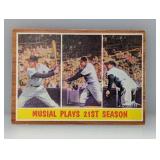 1962 Topps Stan Musial Plays 21st Season #317 DMG