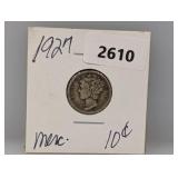 1927 90% Silv Mercury Dime