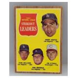 1962 Topps LEADERS KOUFAX/DRYSDALE 60 DMG