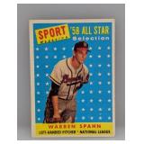 1958 Topps All Star Selection Spahn Corners/Edges