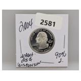 2004 90% Silv WI Quarter