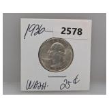 1936 90% Silv Wash Quarter