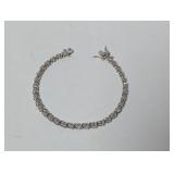 7" .925 Sterling Diamond Bracelet
