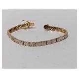 7" Vermeil Diamond Bracelet