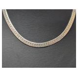 18" .925 Sterling Herringbone Necklace 28.3g