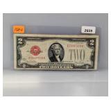 1928-G Red Seal $2 US Note