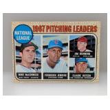1968 Topps LEADERS FERGUSON JENKINS/JIM BUNNING 9