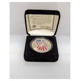 1999 1oz .999 Silv Painted Eagle $1