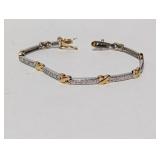 7" .925 Sterling Diamond Bracelet
