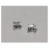 .925 Sterling Square Stud Earrings