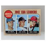 1968 Topps Baseball 1967 AL ERA LEADERS  8 Edges