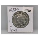 1922-D 90% Silv Peace $1 Dollar