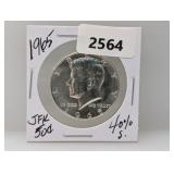 1965 40% Silv JFK Half $1 Dollar
