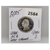 2005 90% Silv WV Quarter
