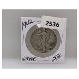 1942 90% Silv Walker Half $1 Dollar