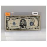 1934-D Blue Seal $5 Silver Certificate