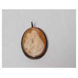 .925 Sterling St. Francis of Assisi Cameo Brooch