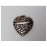 .925 Sterling Heart Pill Pocket Pendant