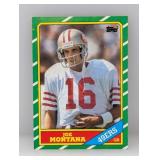 1986 Topps #156 Joe Montana 3x Superbowl MVP Stain