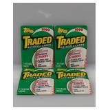 (4) 1990 Topps Traded Baseball Packs