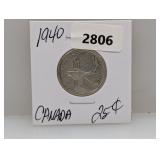 1940 Canada Quarter
