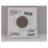 1856-O 90% Silv Seated Half Dime
