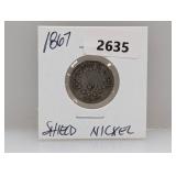 1867 Shield Nickel