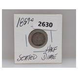 1857-O 90% Silv Seated Half Dime