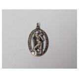 .925 Sterling St. Christopher Pendant