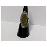 .925 Sterling Turquoise Ring Braid Band Sz 6 8.4g