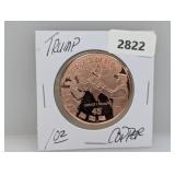 1oz .999 Copper Trump Round