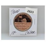 1oz .999 Copper Trump Round
