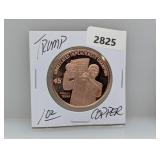 1oz .999 Copper Trump Round