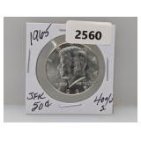 1965 40% Silv JFK Half $1 Dollar
